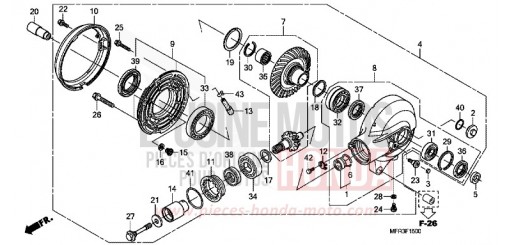 ENGRENAGE MENE DE SORTIE VT1300CXAA de 2010